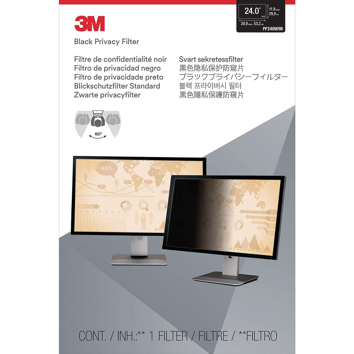 3M Screen Protector 98044054355, 24.0" Widescreen (16:9) – view 7