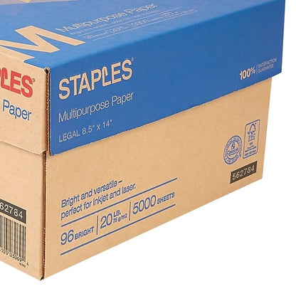 Staples Print Copy Paper 5028, 8.5'' x 14'', 5000 Count – view 3
