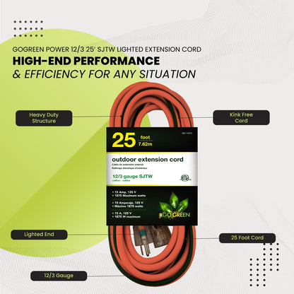 Power By GoGreen Power Cord GG-13725, 25 ft – view 5