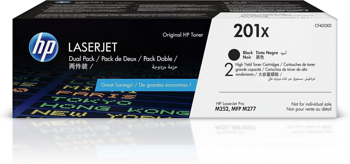 HP Laser Printer Toner CF400XD, 2 Pack