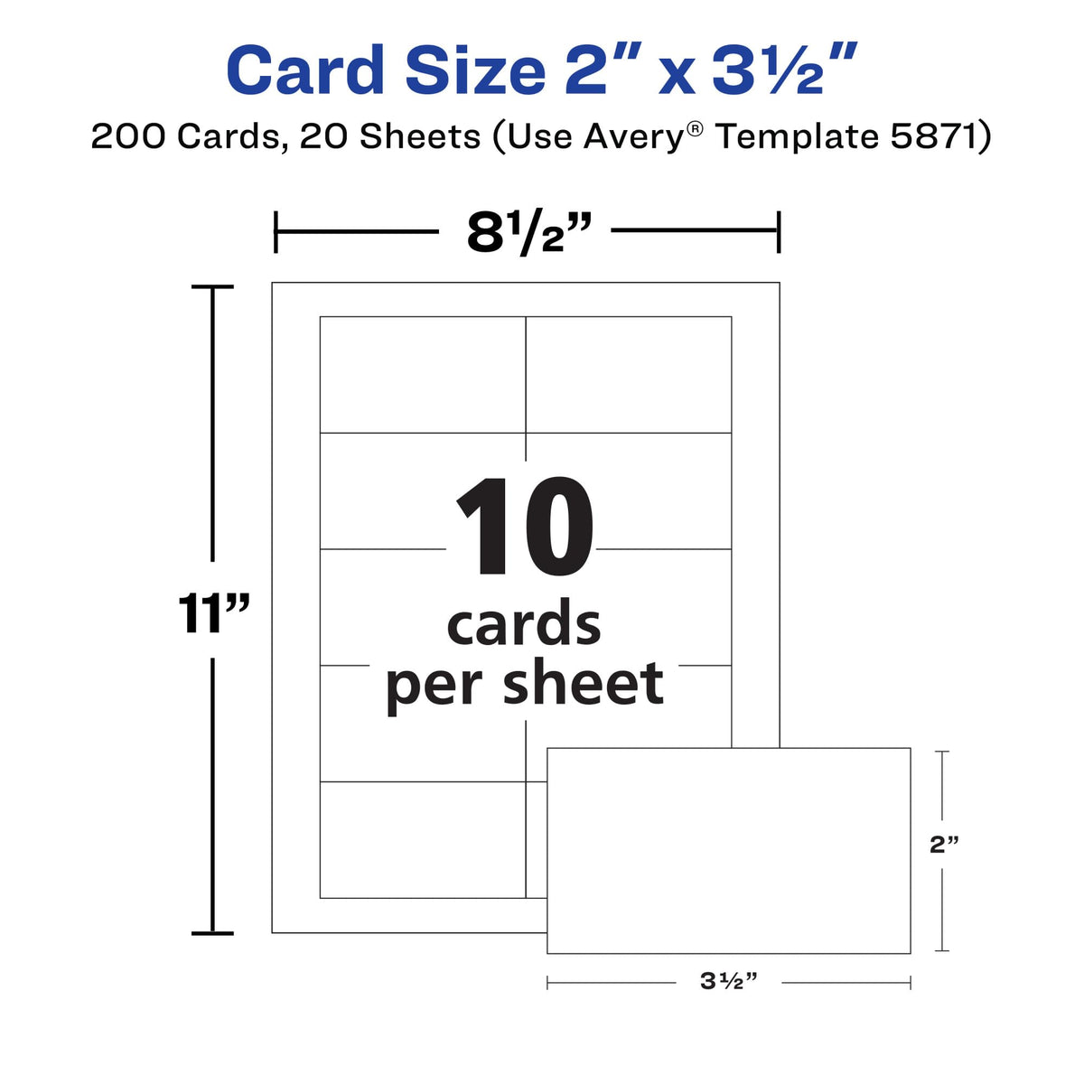 Avery Card Stock 5871, 2" x 3.5" – view 8