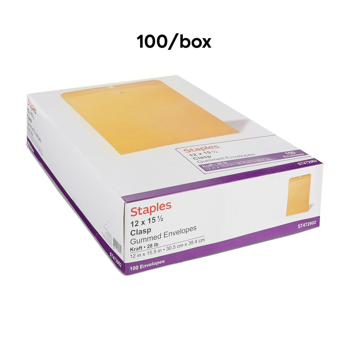 Staples Envelope 472902, 12 X 15.5, 100 Count – view 5