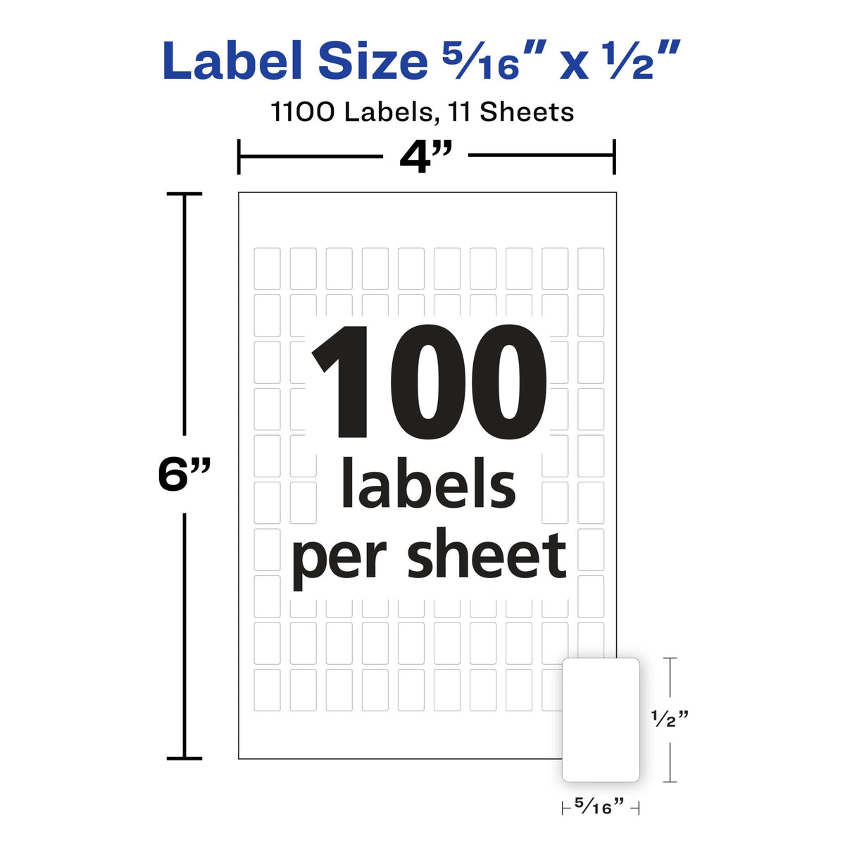 Avery Label 5412, 5/16 in. X 1/2 in. – view 3
