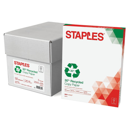 Staples Print Copy Paper 51959-US, 8.5'' x 11'', 2500 Count