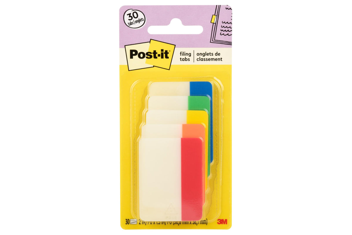 Post-it Self Stick Note 686-ROYGB, 0.4" x 2.8", 30 Count