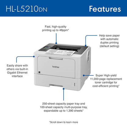 Brother Printer HLL5210DN, One Size – view 3