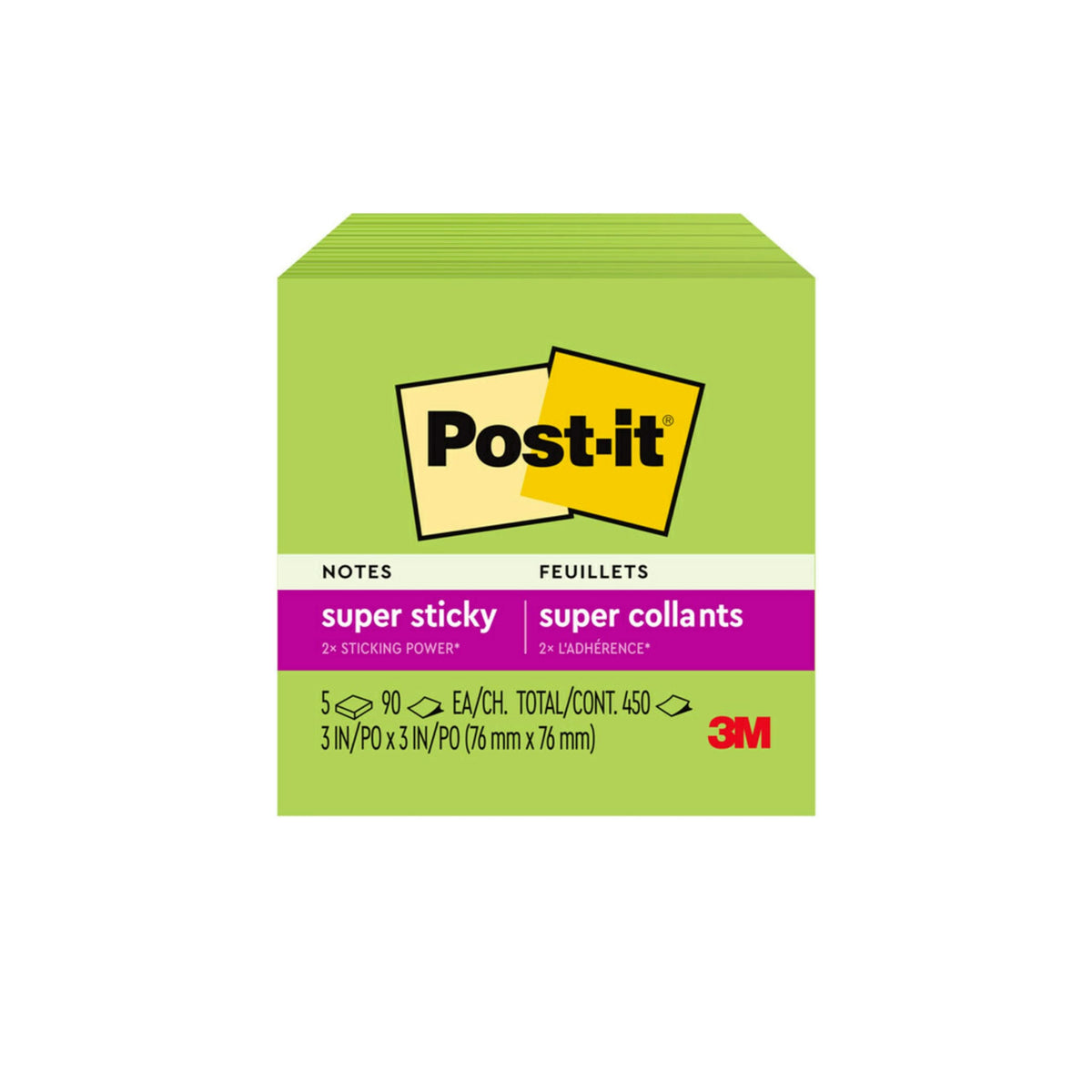 Post-it Self Stick Note 654-5SSLE, 1.9" x 3" – view 12