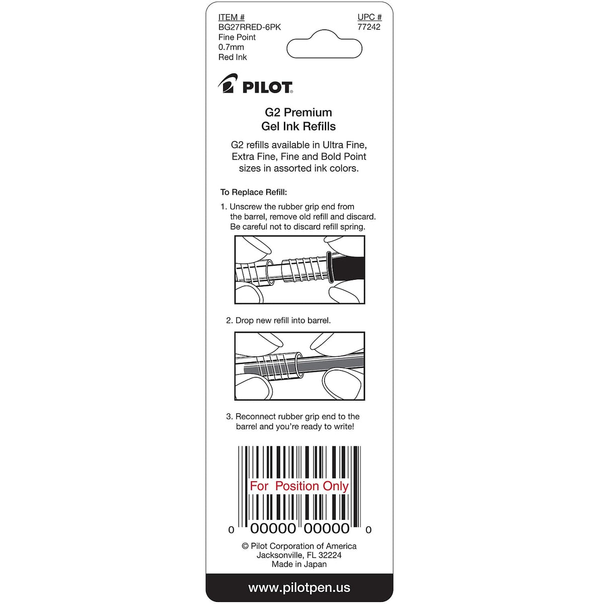PILOT Pen Marker Ink Cartridge Refill 77242, 2 Count – view 4
