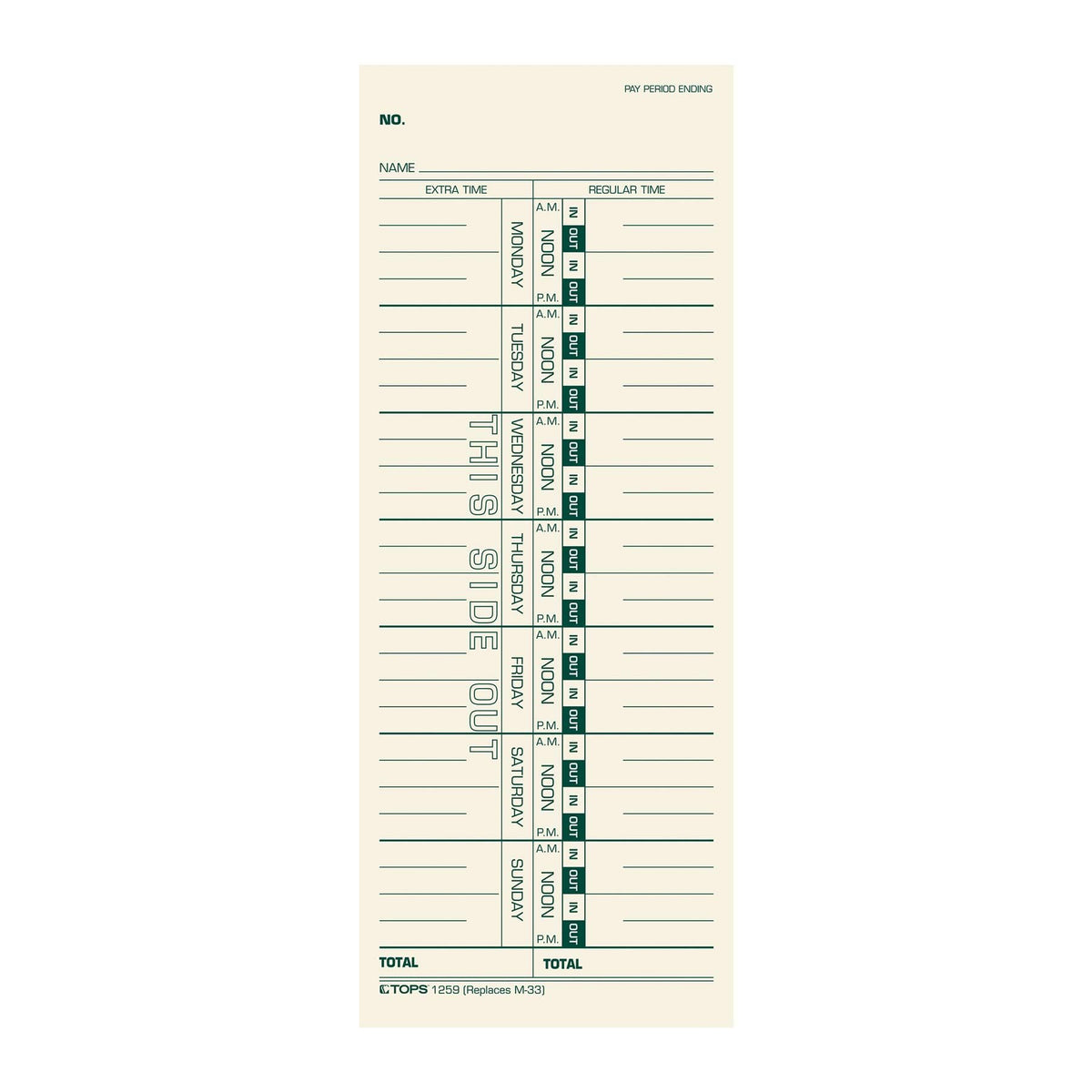 Tops Card Stock 1259, 3-1/2" x 9", 500 Count