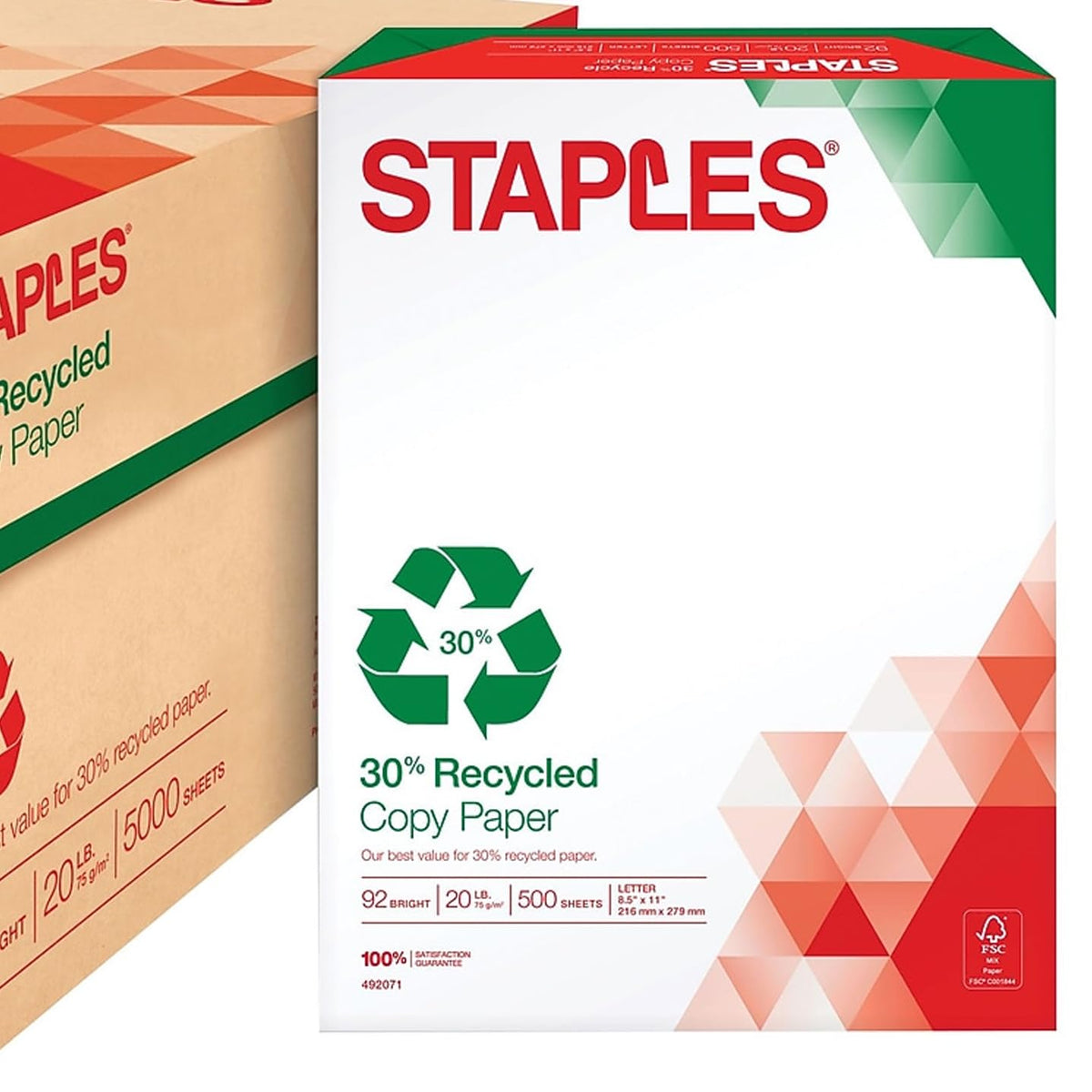Staples Print Copy Paper, 8.5'' x 11'', 30 Count – view 2