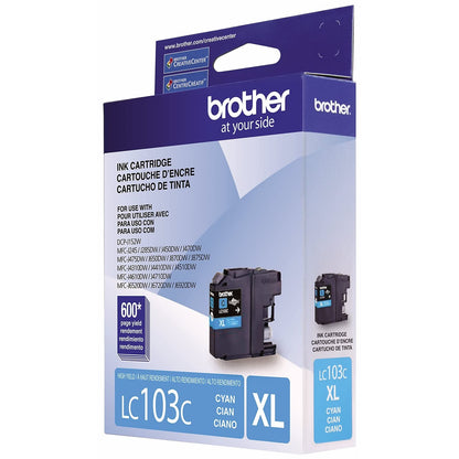 Brother Inkjet Printer Ink LC103C, 1.00 x 3.70 x 4.63 in – view 5