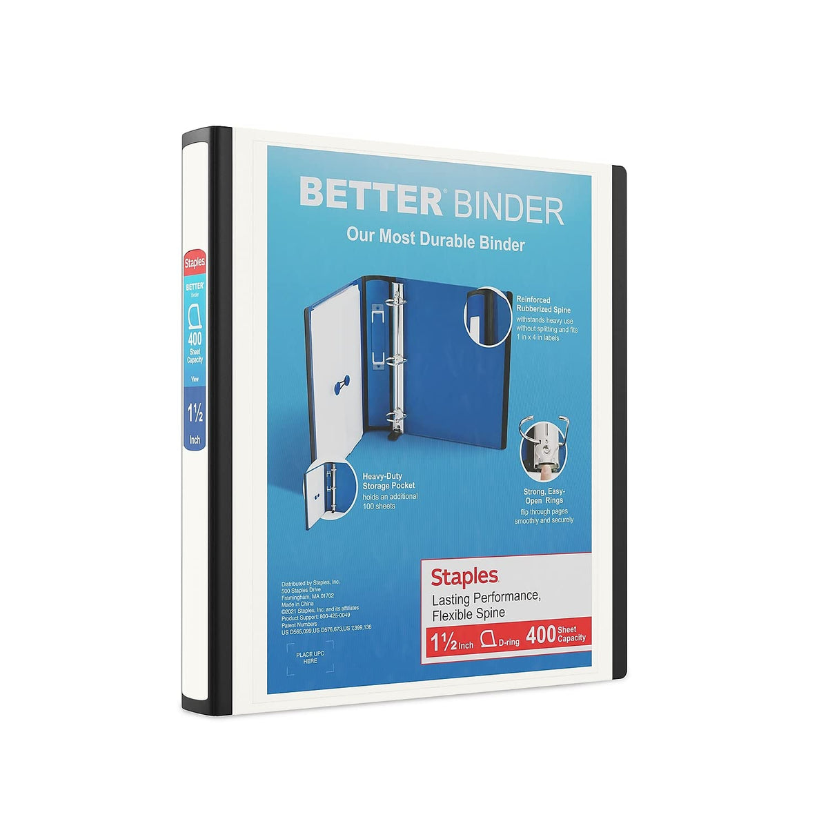 STAPLES Storage Binder 718103059640, 1.5-Inch