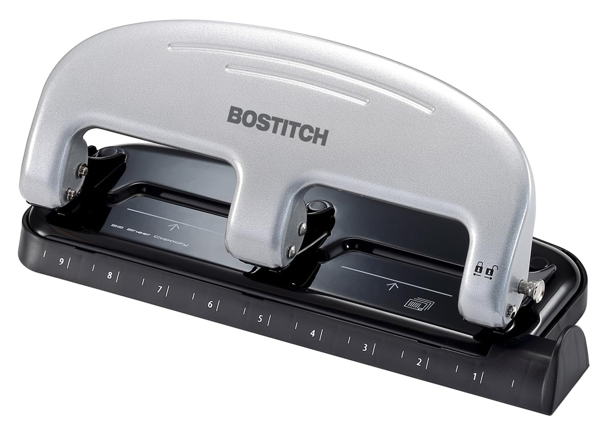 Bostitch Hole Punch 2220, 20 Sheet Black