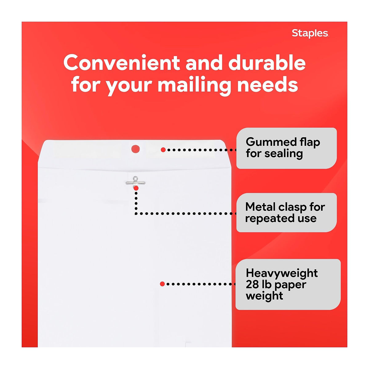 Staples Envelope 570231/14214, 10'' x 13'', 100 Count – view 4