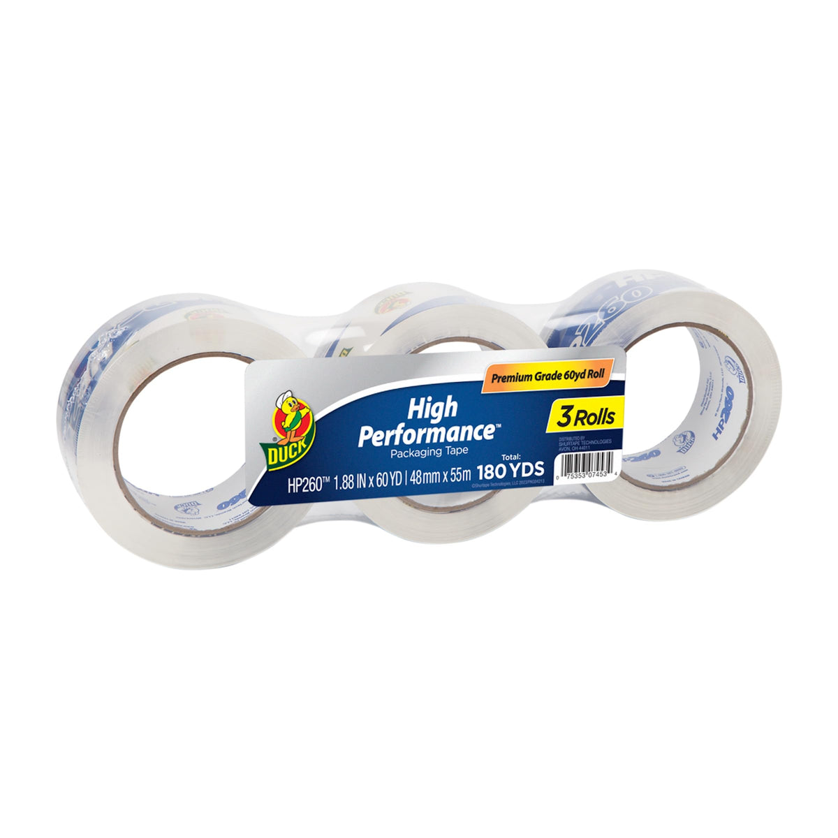 Duck Adhesive Tapes 655074, 3 Rolls