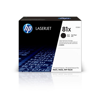 HP Laser Printer Toner CF281X, 81X High Yield Black Original