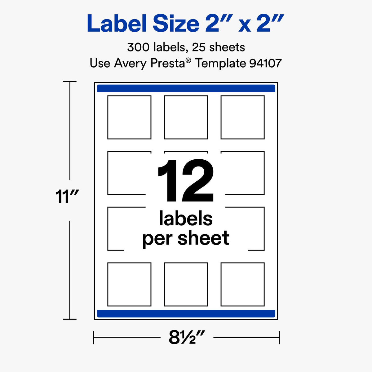 Avery Label 94107-WMP25, 2" x 2", 300 Count – view 4