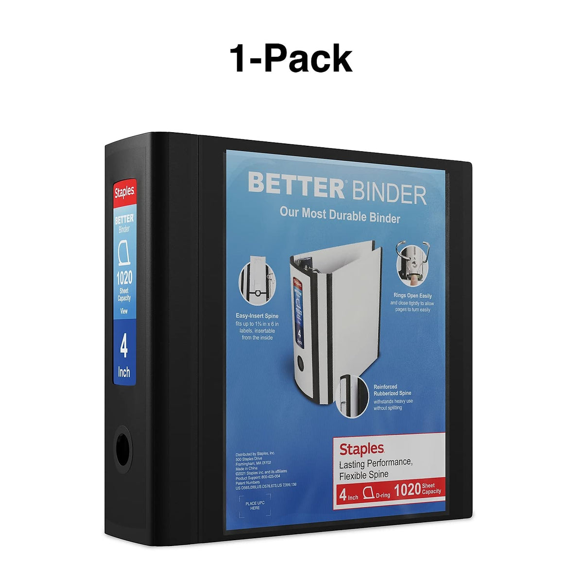 Staples Storage Binder ST55814-CC, 4-Inch – view 7