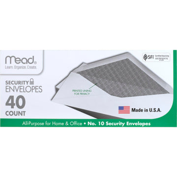 Mead Envelope 75214, #10 (4-1/8" x 9-1/2"), 40 Count
