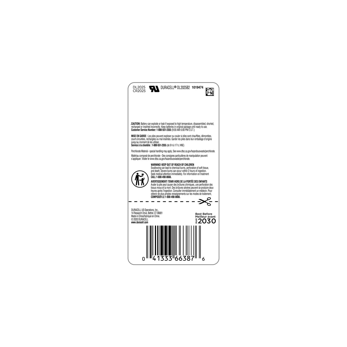 DURACELL Battery 10041333663873, 2 Count – view 2