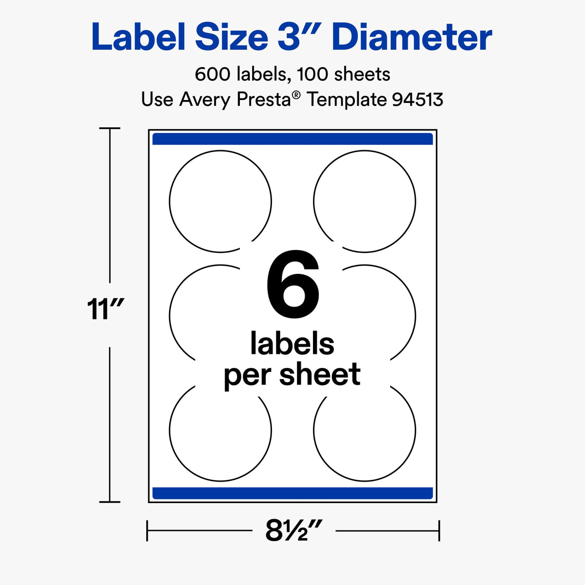 Avery Label 94513-WMP100, 3" Diameter, 600 Count – view 4