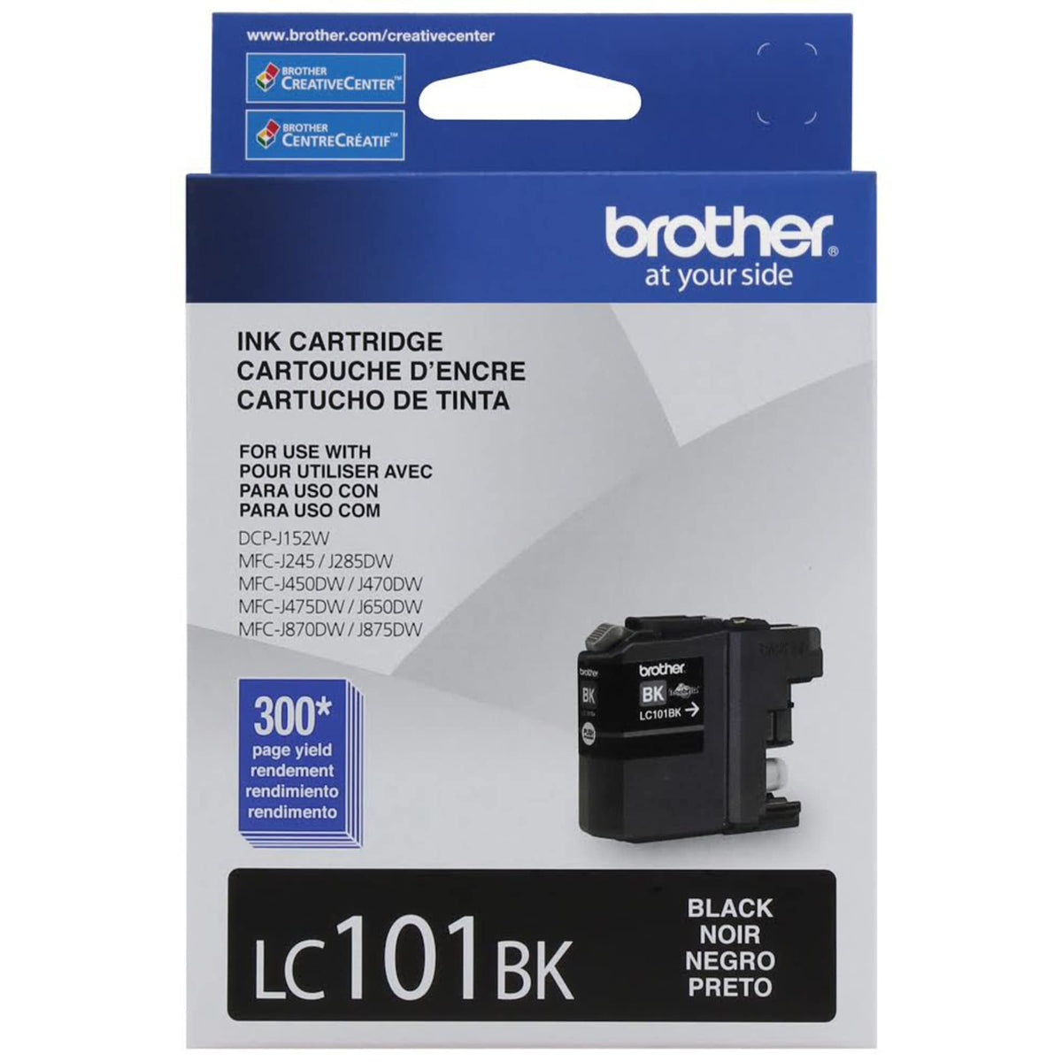Brother Inkjet Printer Ink LC101BK, 1 Count