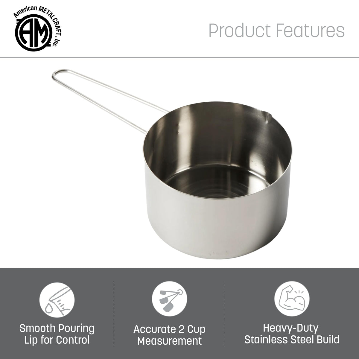 American Metalcraft Measuring Cup MCW200, 2-Cup – view 3