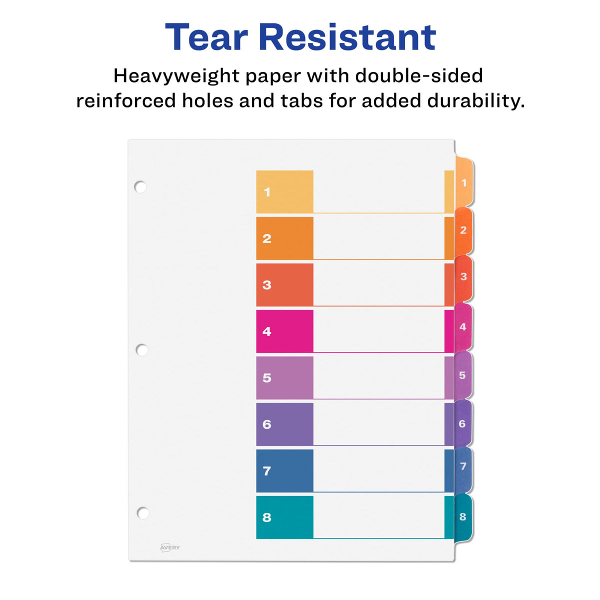 Avery Binder Divider 11186, 8 tabs, 6 Count – view 5