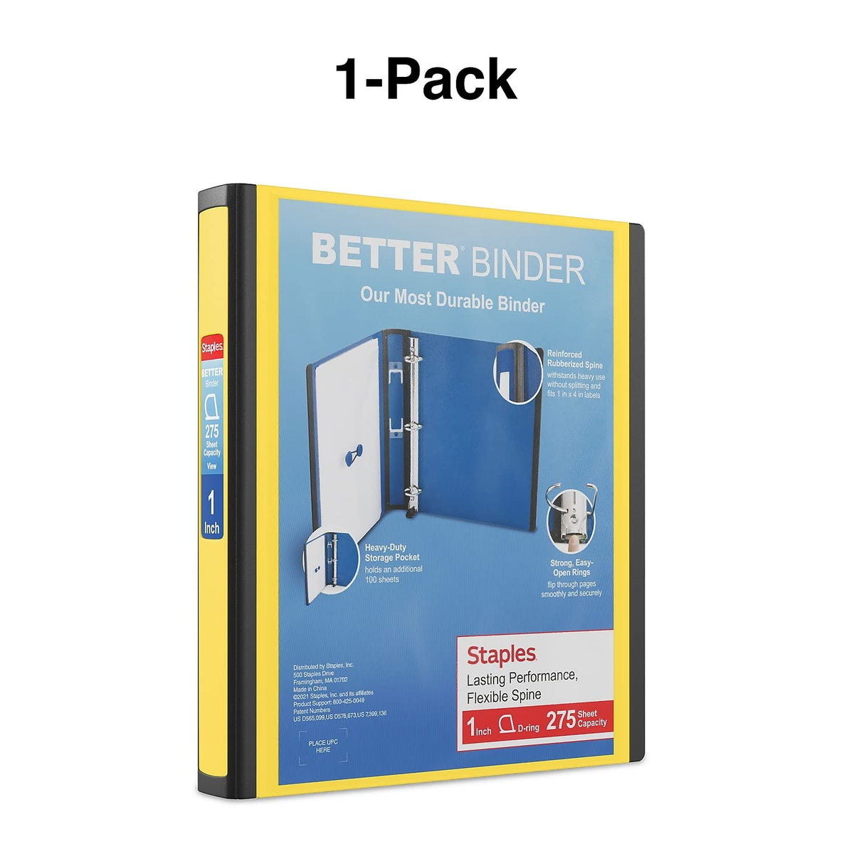 Staples Storage Binder 43160-100482, 1-Inch – view 6