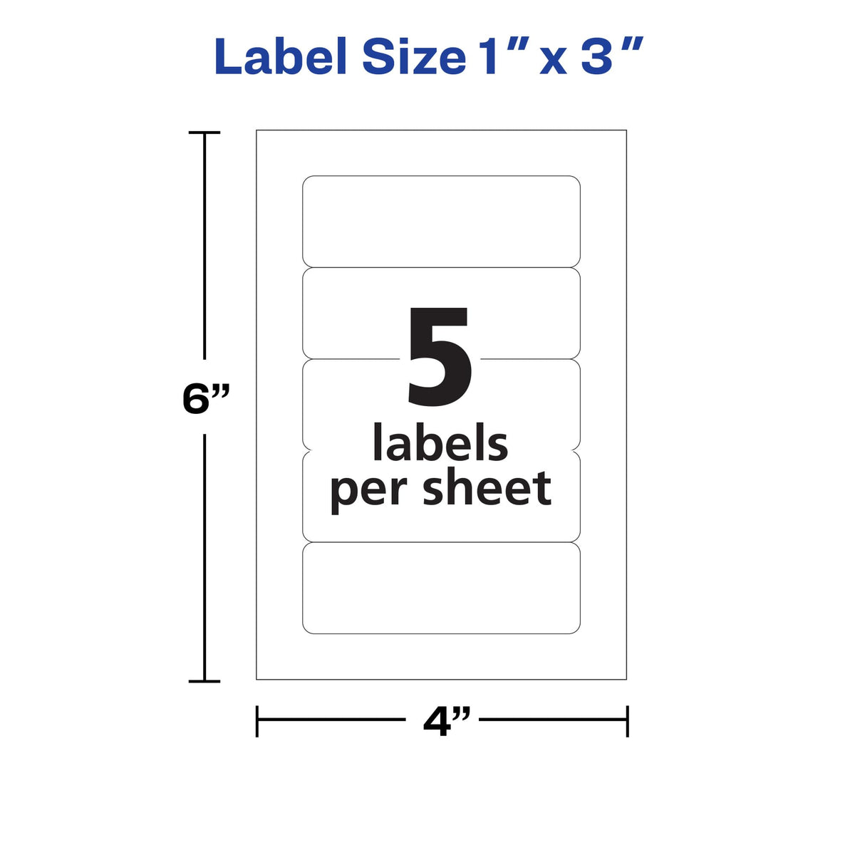 Avery Label 5436, 1" x 3", 250 Count – view 6