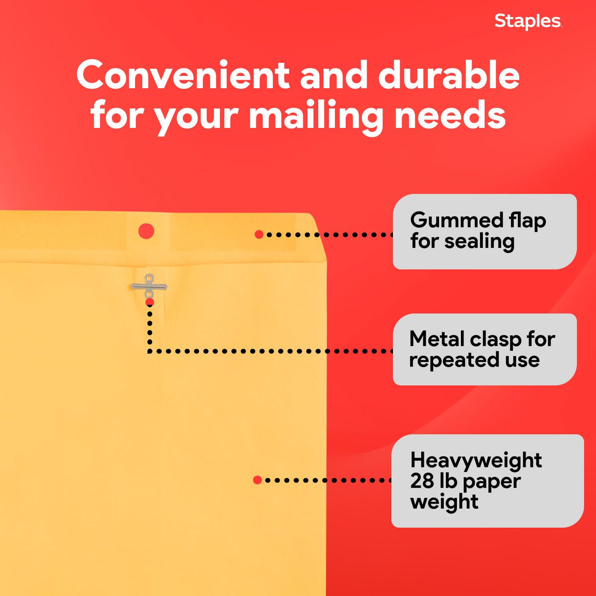 Staples Envelope ST487493-CC, 9'' x 12'', 250 Count – view 4