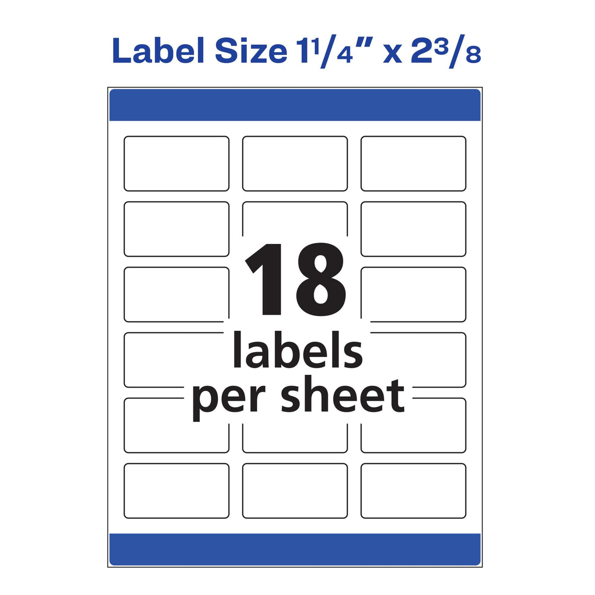 Avery Label 6871, 1-1/4 x 2-3/8, 450 Count – view 6