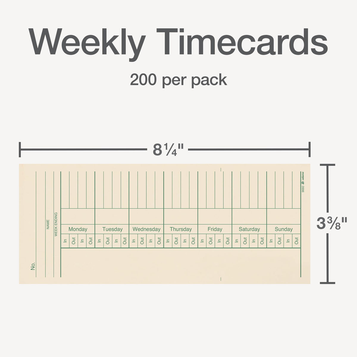Adams Card Stock 9660-200, 3-3/8" x 8-1/4", 1600 Count – view 2