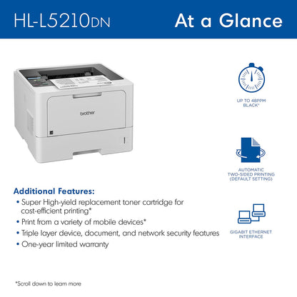 Brother Printer HLL5210DN, One Size – view 4