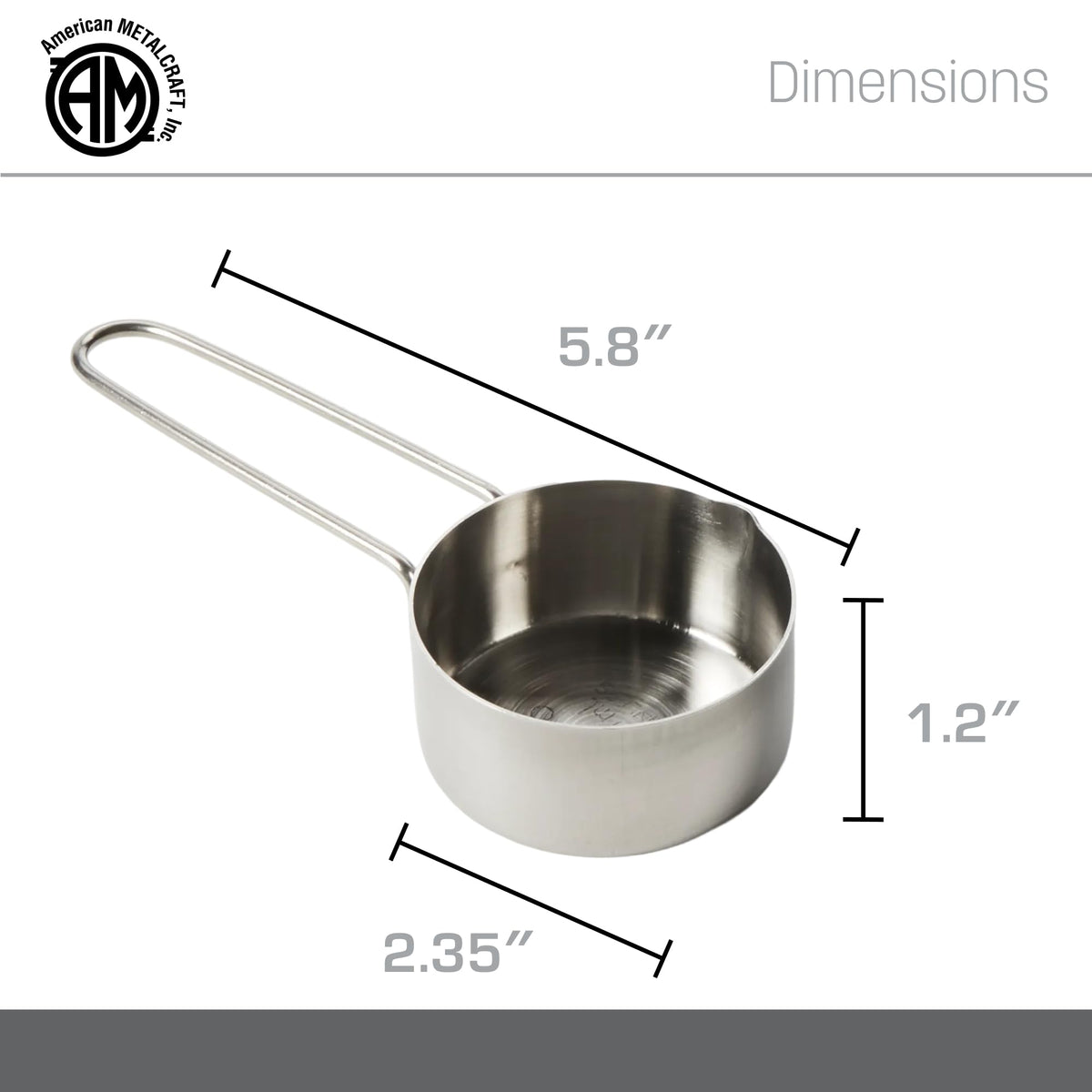 American Metalcraft Measuring Cup MCW13, 1/3 Cup – view 4