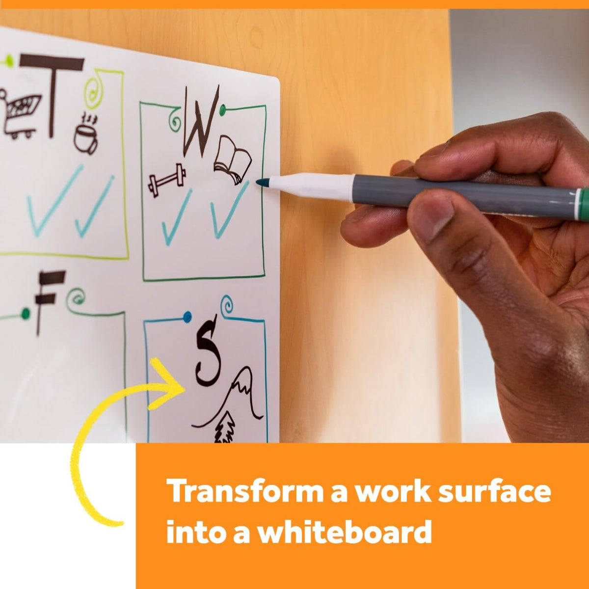 Post-it Writing Board DEF6x4, 6 ft x 4 ft – view 6