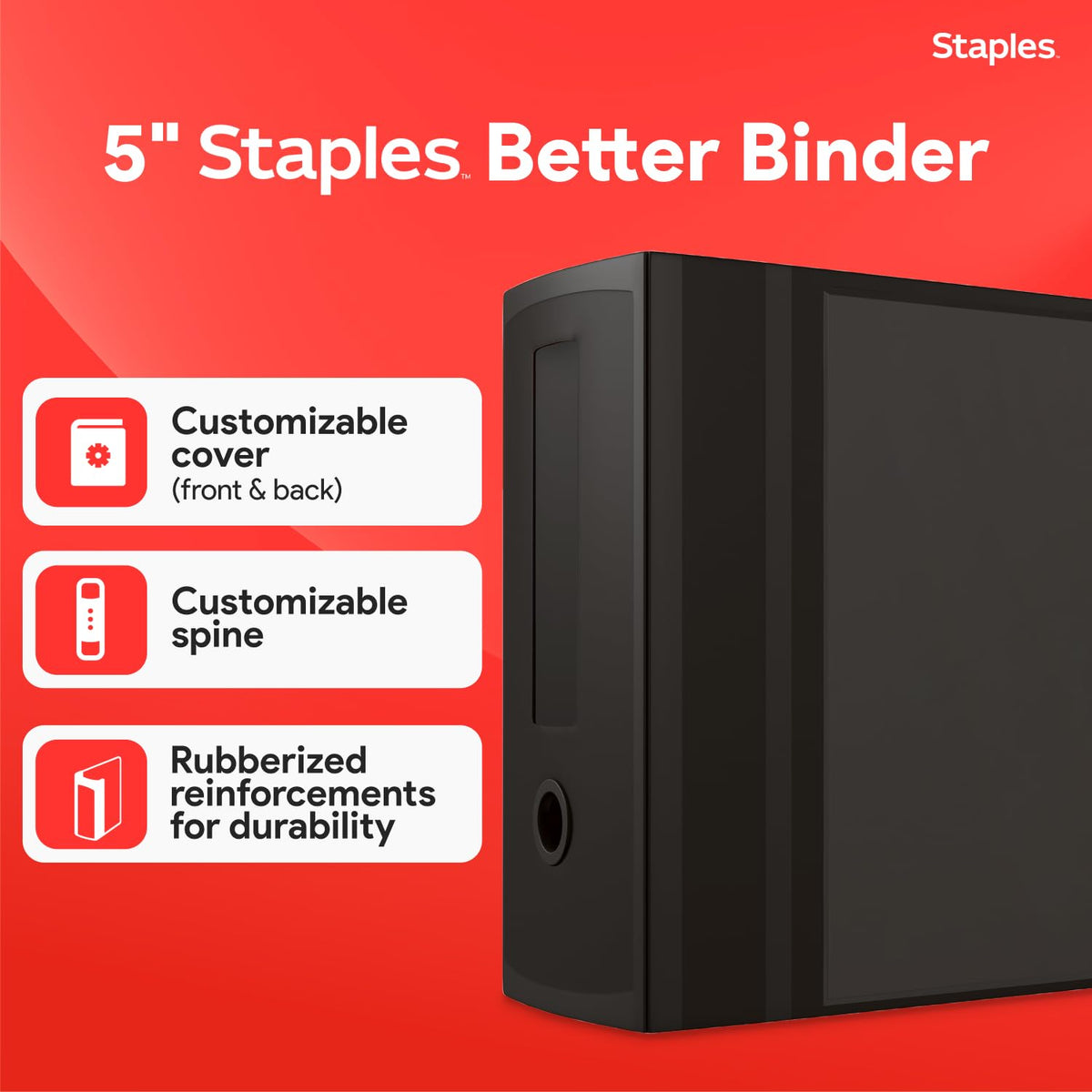 Staples Storage Binder ST55821-CC, 5-Inch – view 3