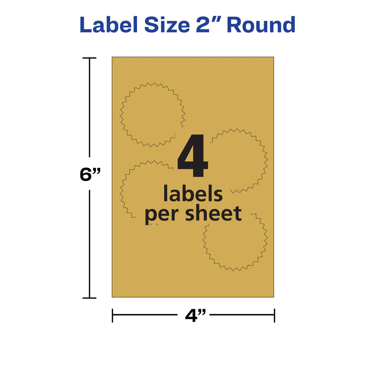 Avery Label 5868, 2" diameter, 44 Count – view 7
