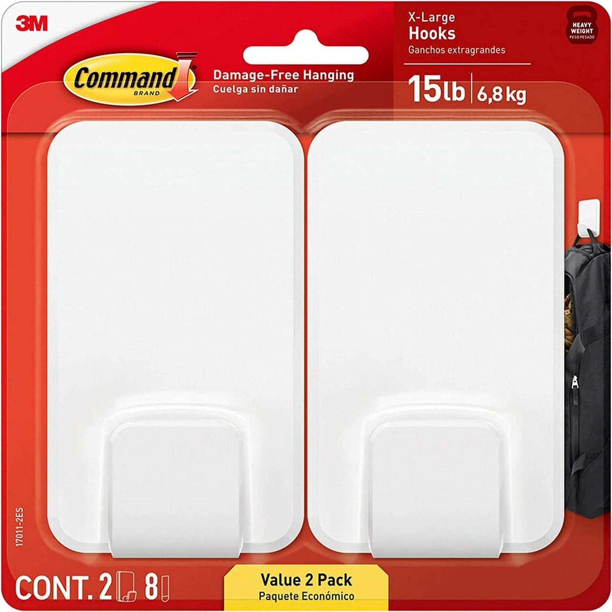 Command Storage Hook 17011-2ES, X-Large, 2 Count
