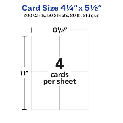 Avery Card Stock 8387, 4.25" x 5.5" – view 5