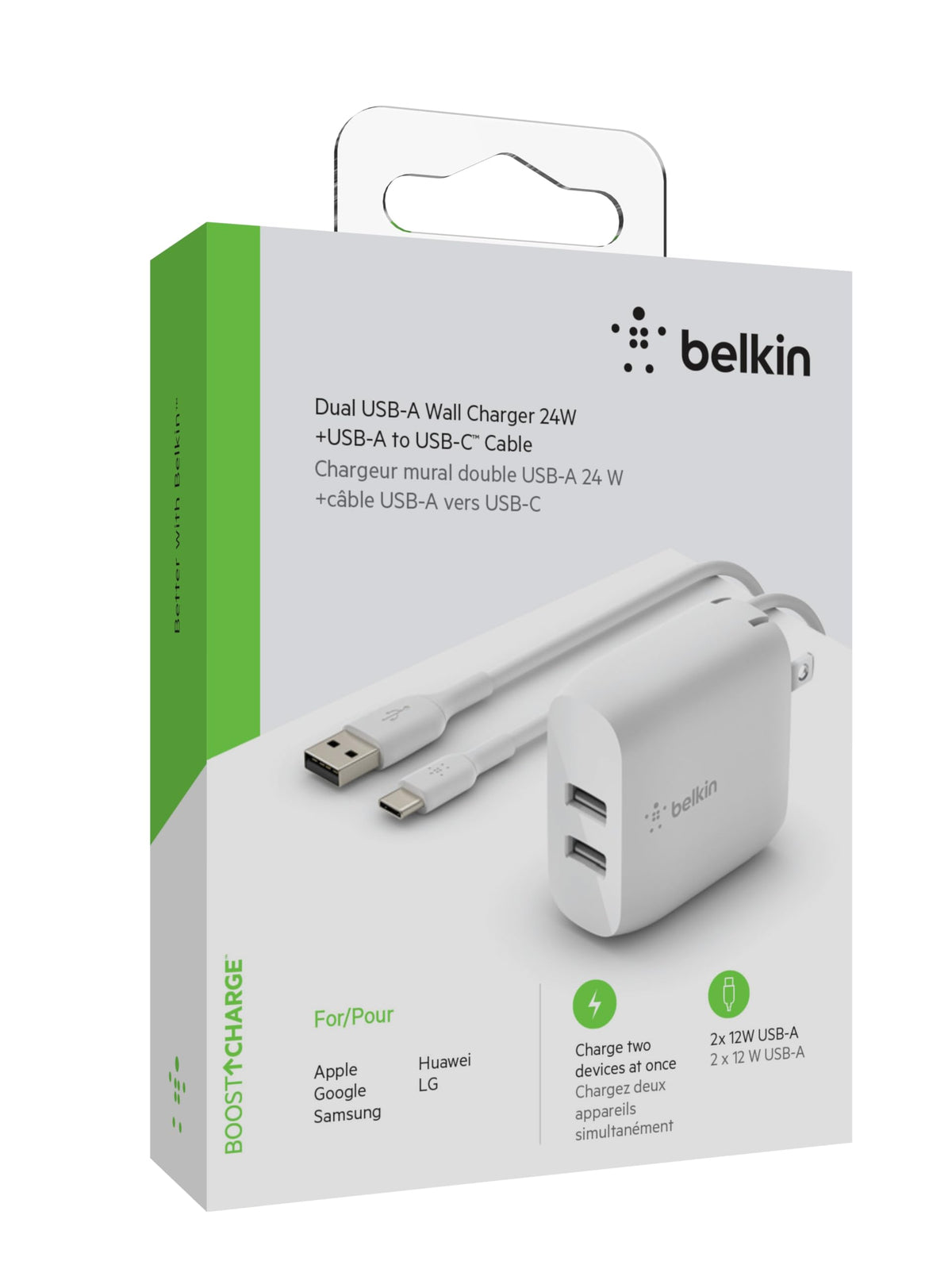 Belkin Charging Adapter WCE001dq1MWH, 1.37 x 3.98 x 5.15 in – view 5
