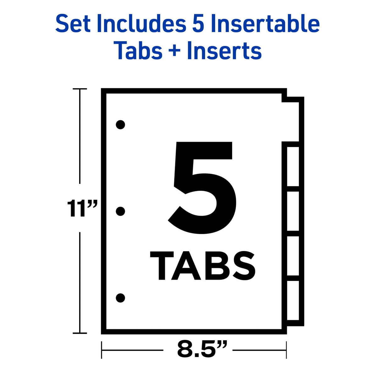 Avery Binder Divider 11109, 0.046 H x 11.0 L x 9.0 W, 5 Count – view 2