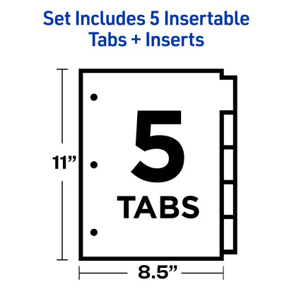Avery Binder Divider 11109, 0.046 H x 11.0 L x 9.0 W, 5 Count – view 2