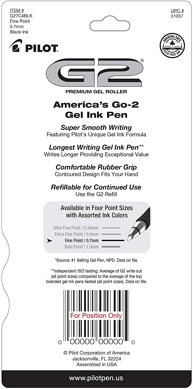 PILOT Writing Instrument FBA_31057, 4 Count – view 3