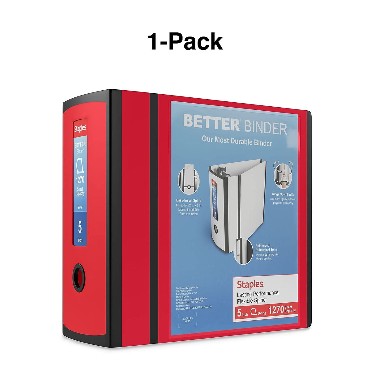 Staples Storage Binder ST55818-CC, 5-Inch – view 7