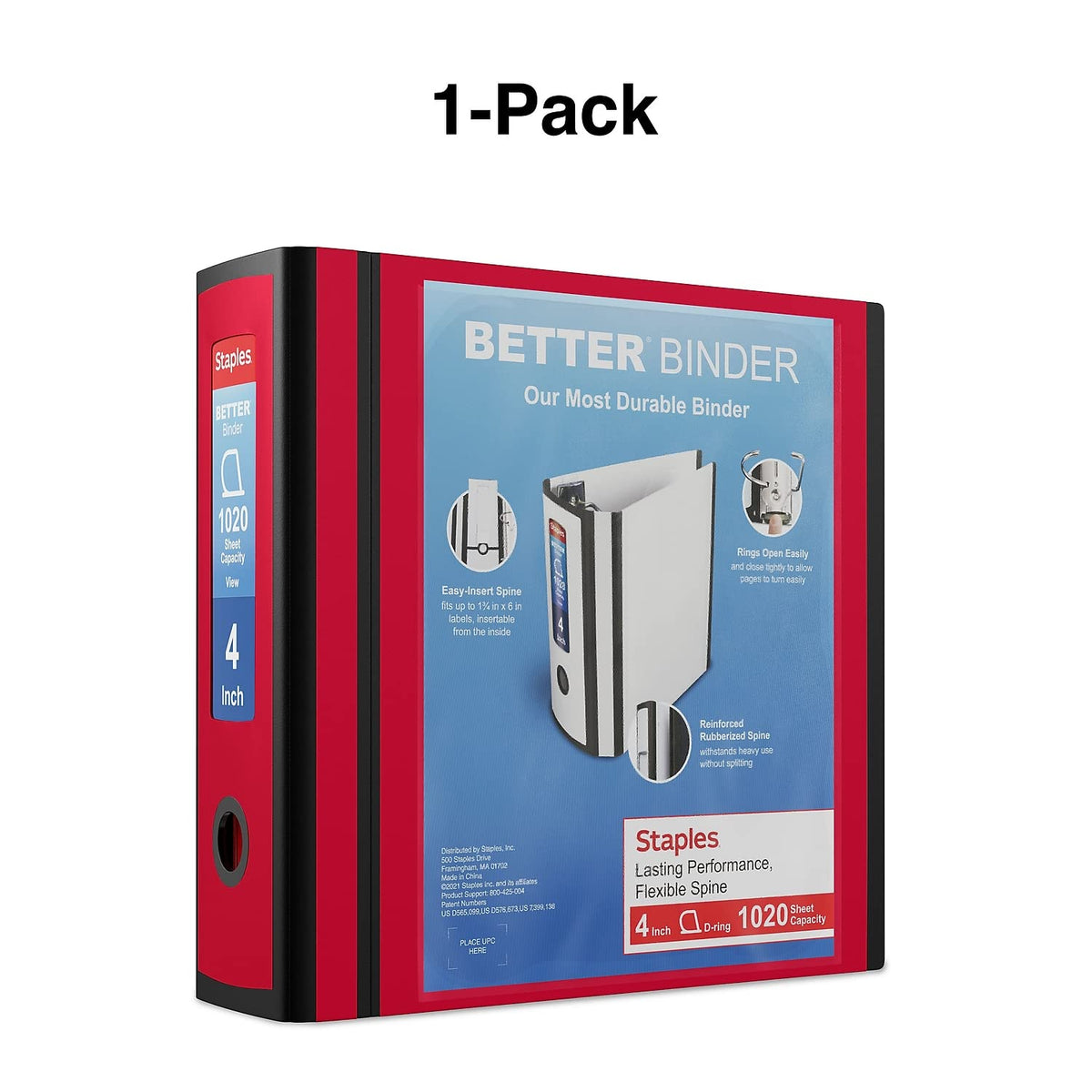 Staples Storage Binder ST55815-CC, 4-Inch – view 7