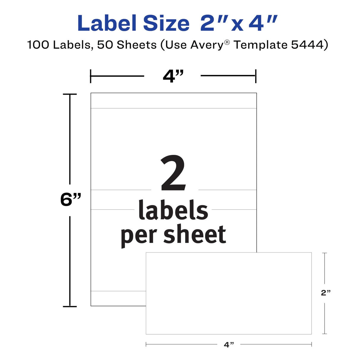 Avery Label 5444, 2*4 in – view 3
