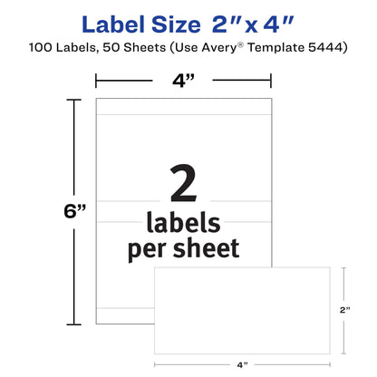 Avery Label 5444, 2*4 in – view 3
