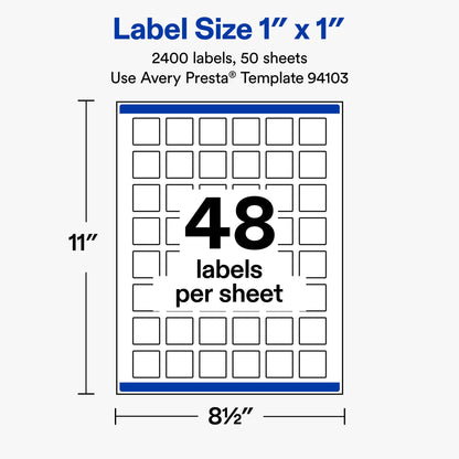 Avery Label 94103-WMP50, 1" x 1", 2400 Count – view 4