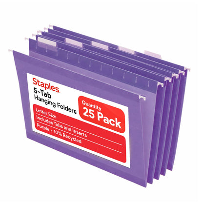 Staples File Folder ST419200-CC, Letter, 25 Count